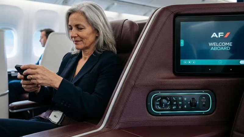 Seat details of Air France Business Class Review 2026: French Elegance at 35,000 Feet