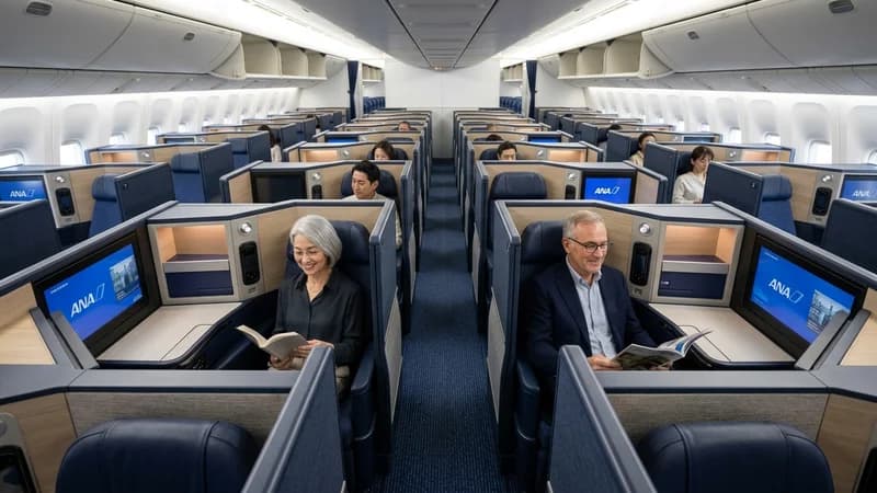 Full cabin of ANA 