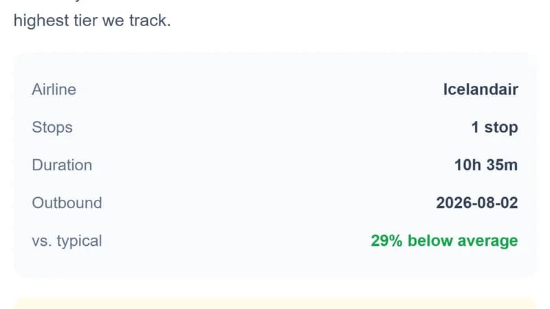 BusinessClassSignal exceptional deal alert email showing a 9.2/10 scored deal for ORD to Paris at $1,780 with full deal details