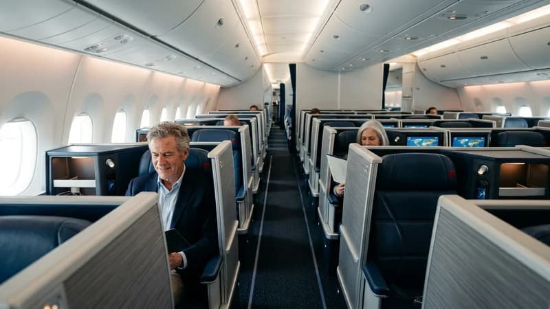 Full cabin of Delta One Suite Review 2026: America's Best Domestic-Carrier Business Class?