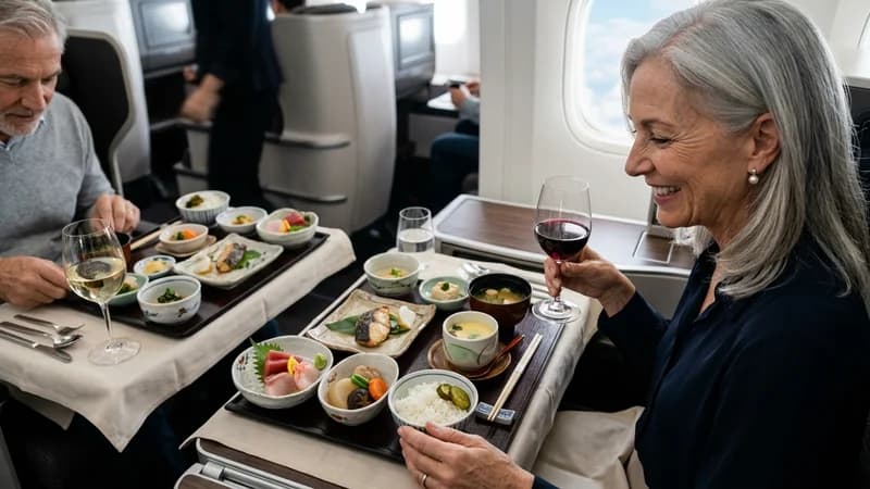 Business class Japanese Kaiseki