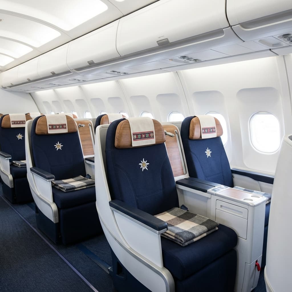 Edelweiss Business Class cabin interior