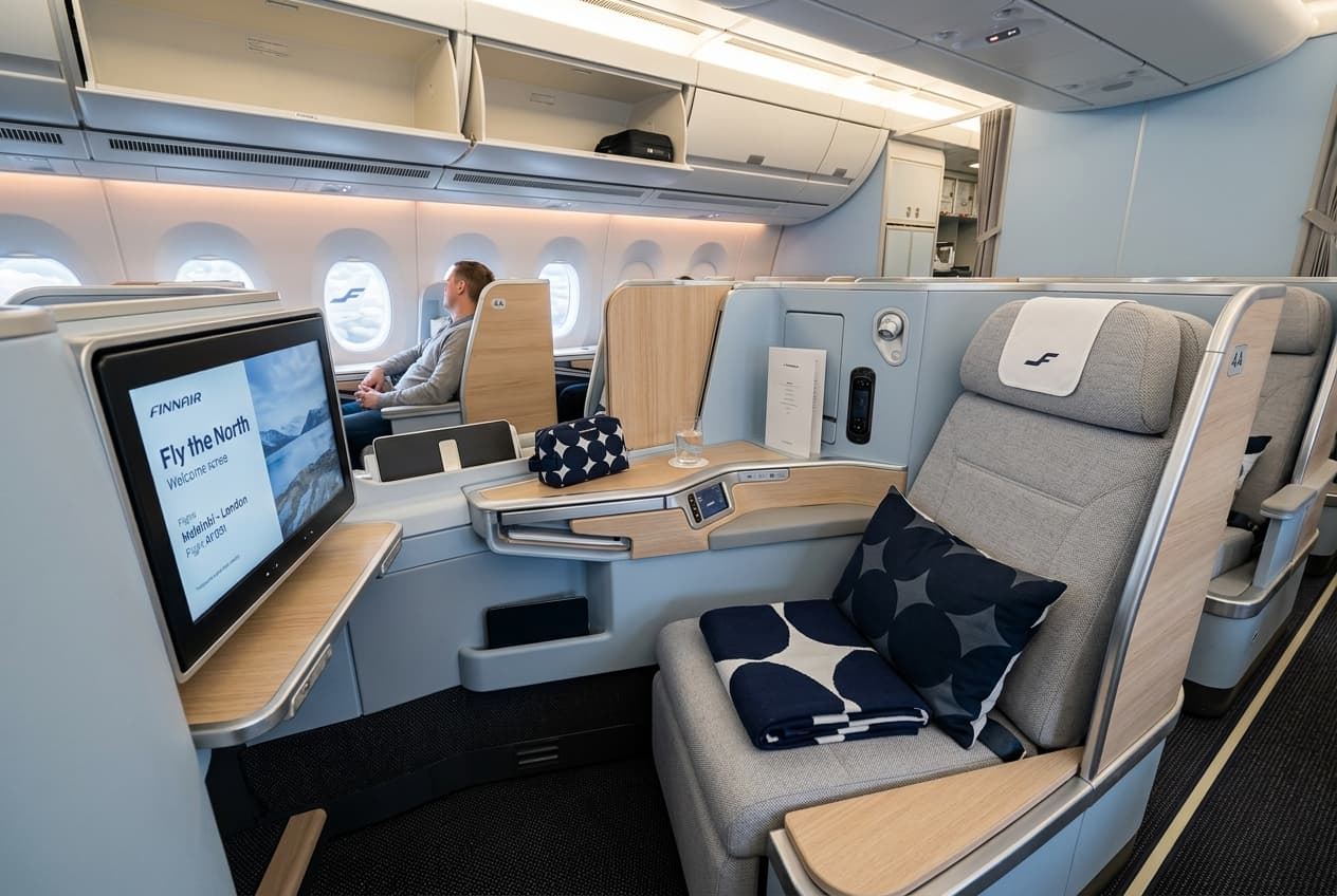 Finnair Business Class cabin interior