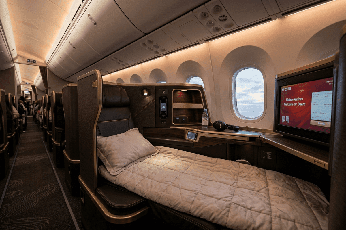 Hainan Airlines Business Class cabin interior