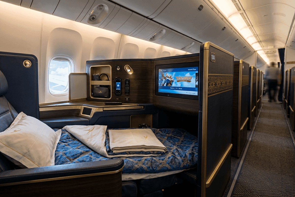 Kuwait Airways Business Class cabin interior