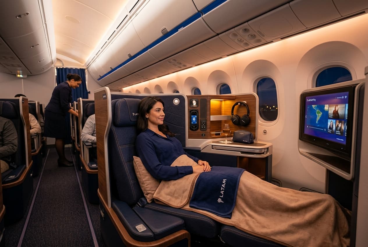 LATAM Airlines Business Class cabin interior