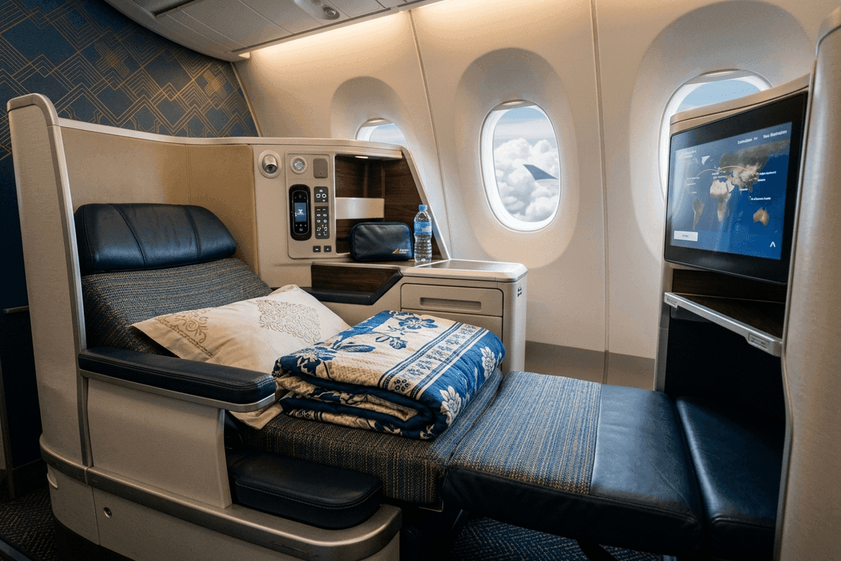 Philippine Airlines Business Class cabin interior