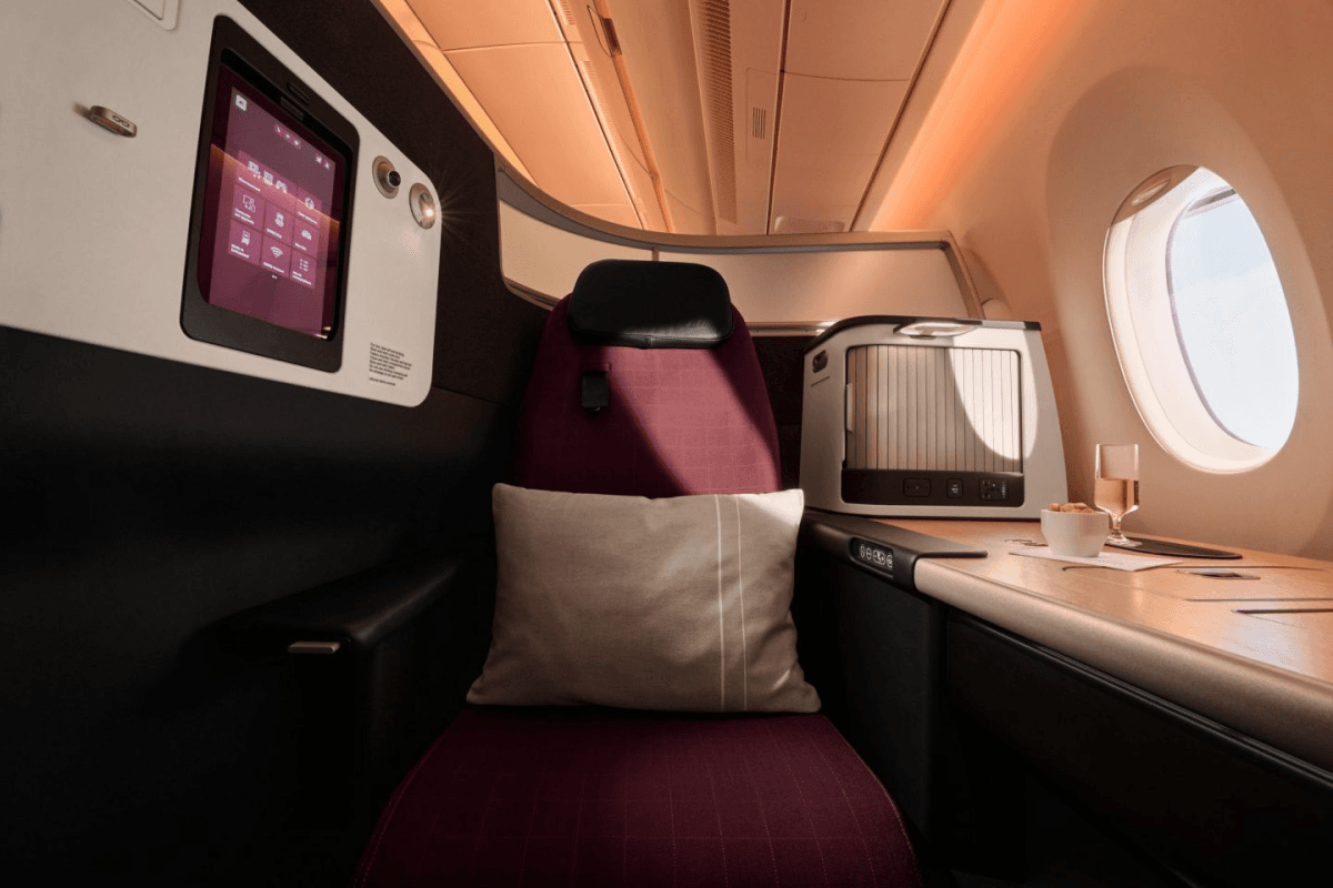 SWISS Business Class cabin interior