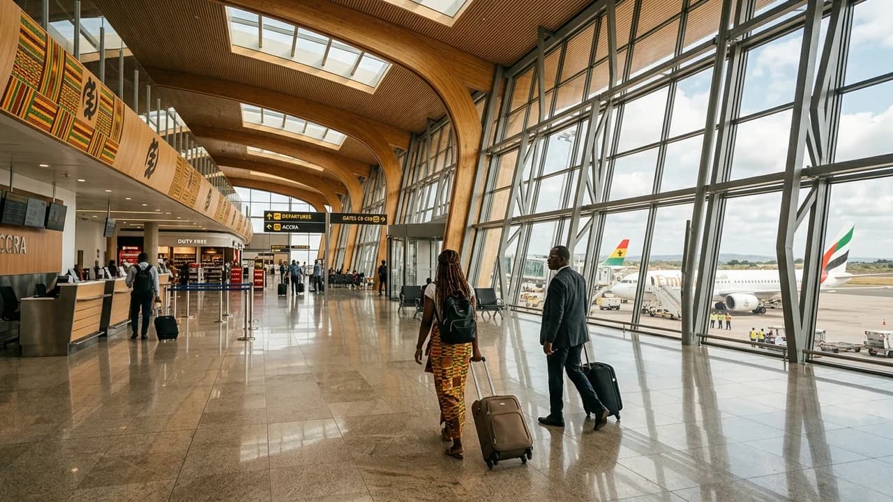 International terminal interior at Accra airport