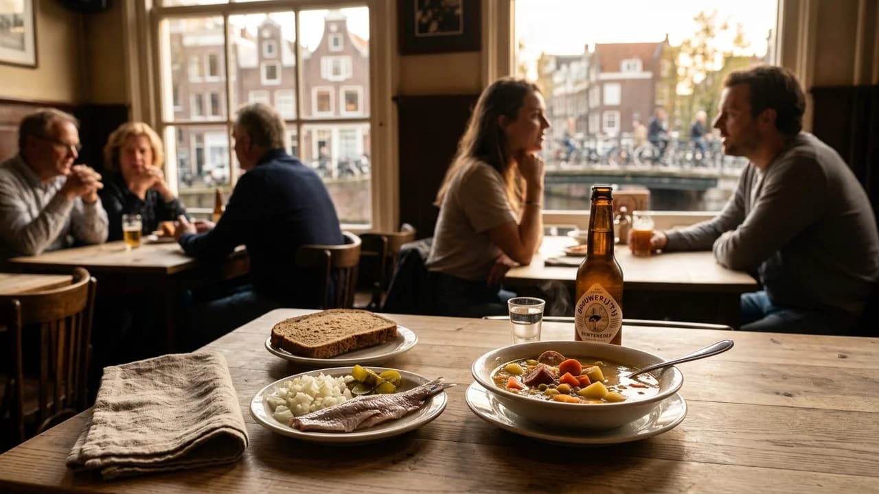 Authentic local cuisine dining experience in Amsterdam