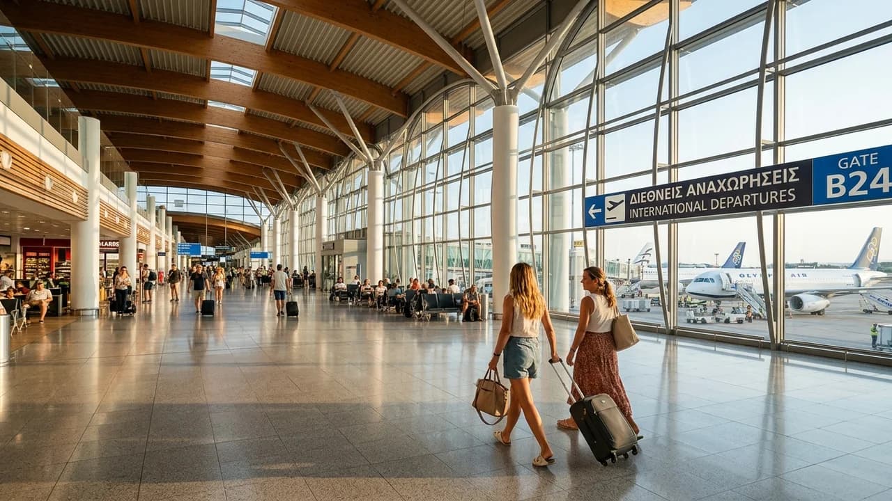 International terminal interior at Athens airport