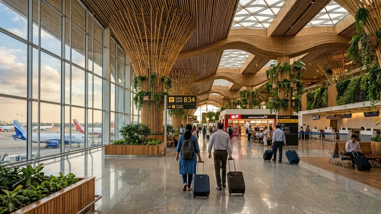 International terminal interior at Bangalore airport