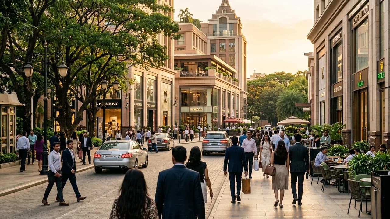 Premium shopping and leisure district in Bangalore