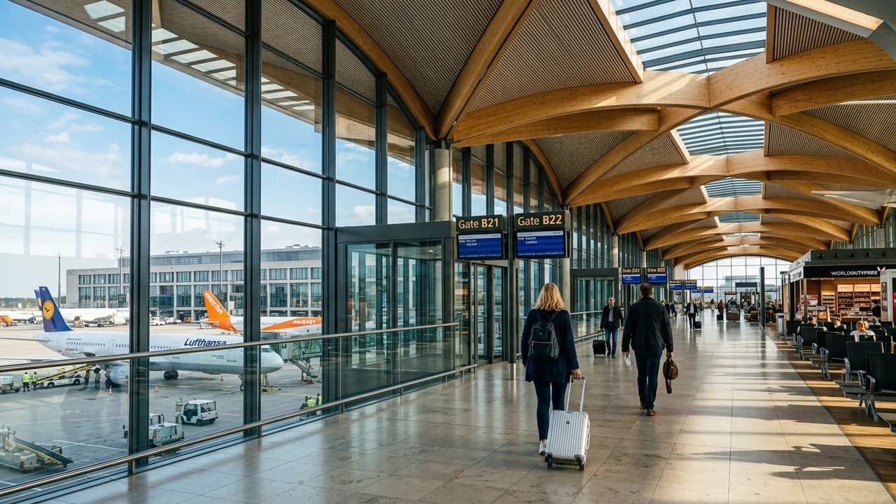 International terminal interior at Berlin airport