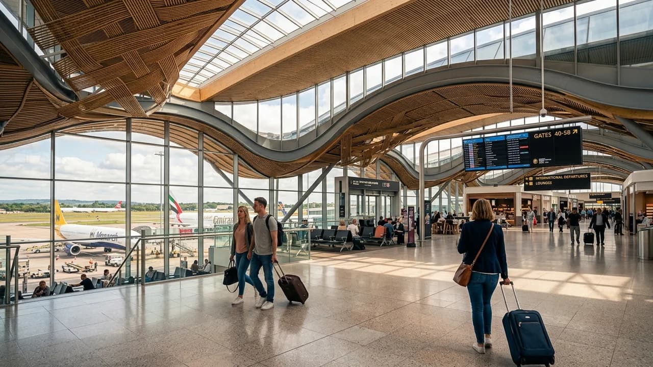 International terminal interior at Birmingham airport