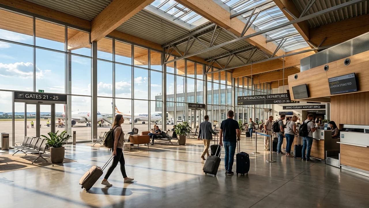 International terminal interior at Brno airport