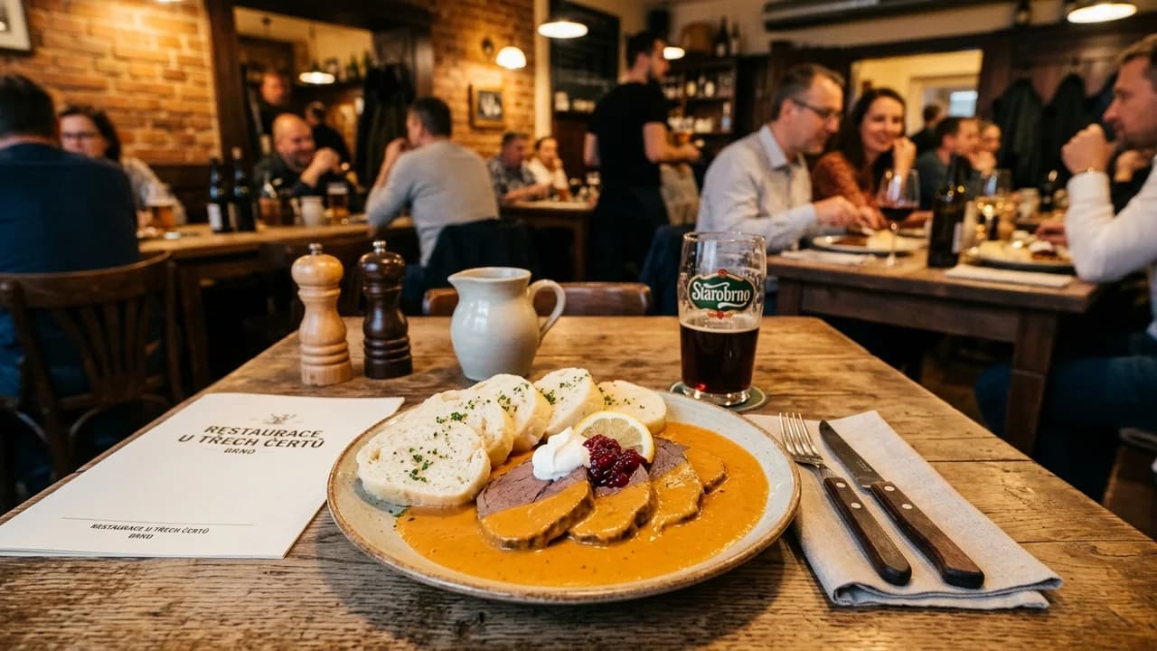 Authentic local cuisine dining experience in Brno