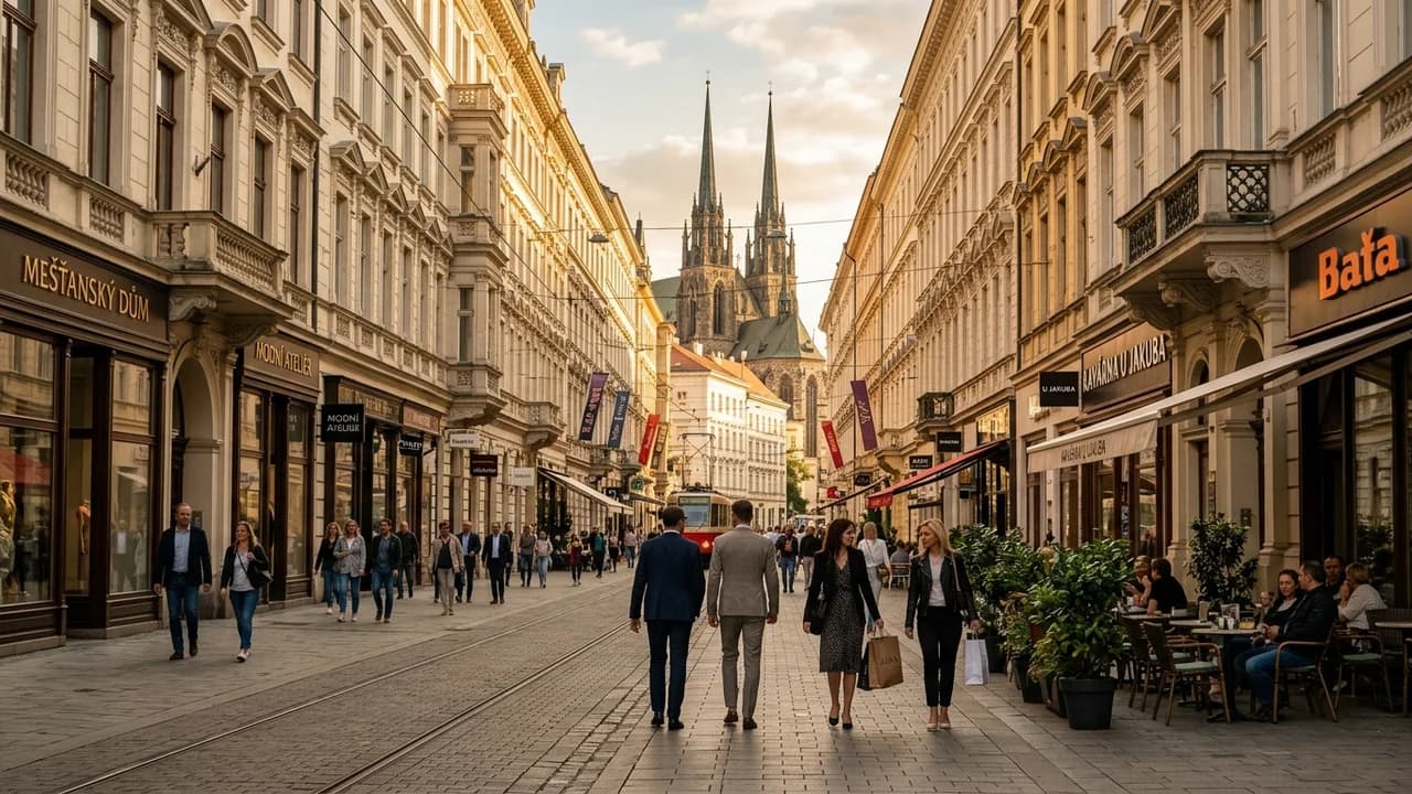 Premium shopping and leisure district in Brno