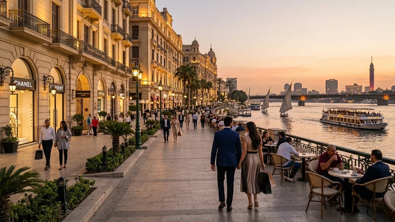 Premium shopping and leisure district in Cairo