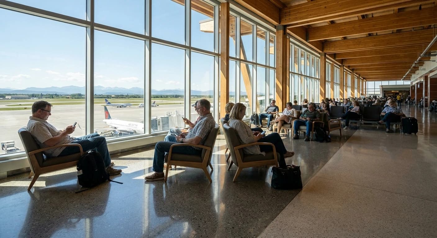 Modern international terminal at Calgary International Airport YYC