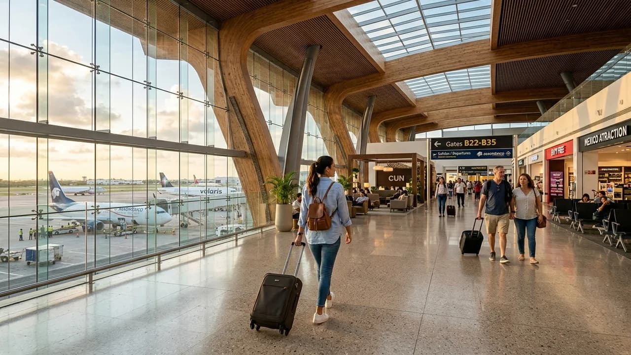 International terminal interior at Cancún airport