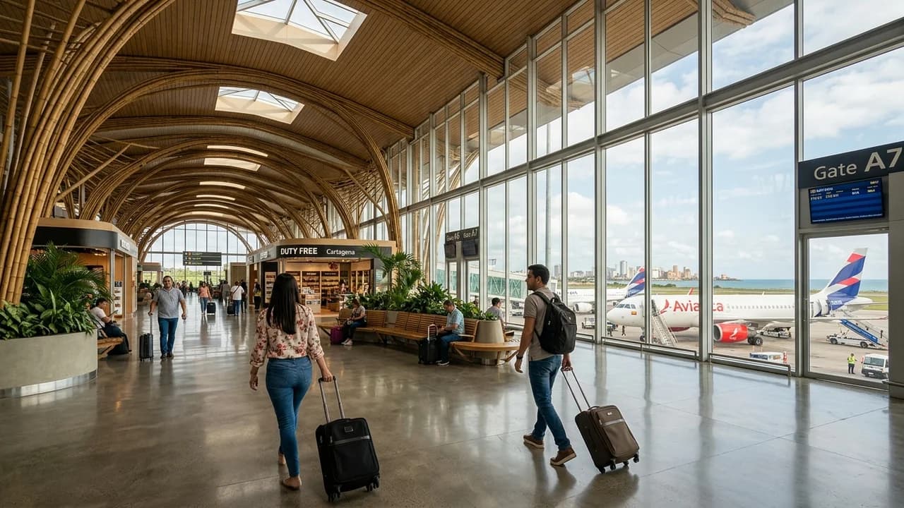 International terminal interior at Cartagena airport