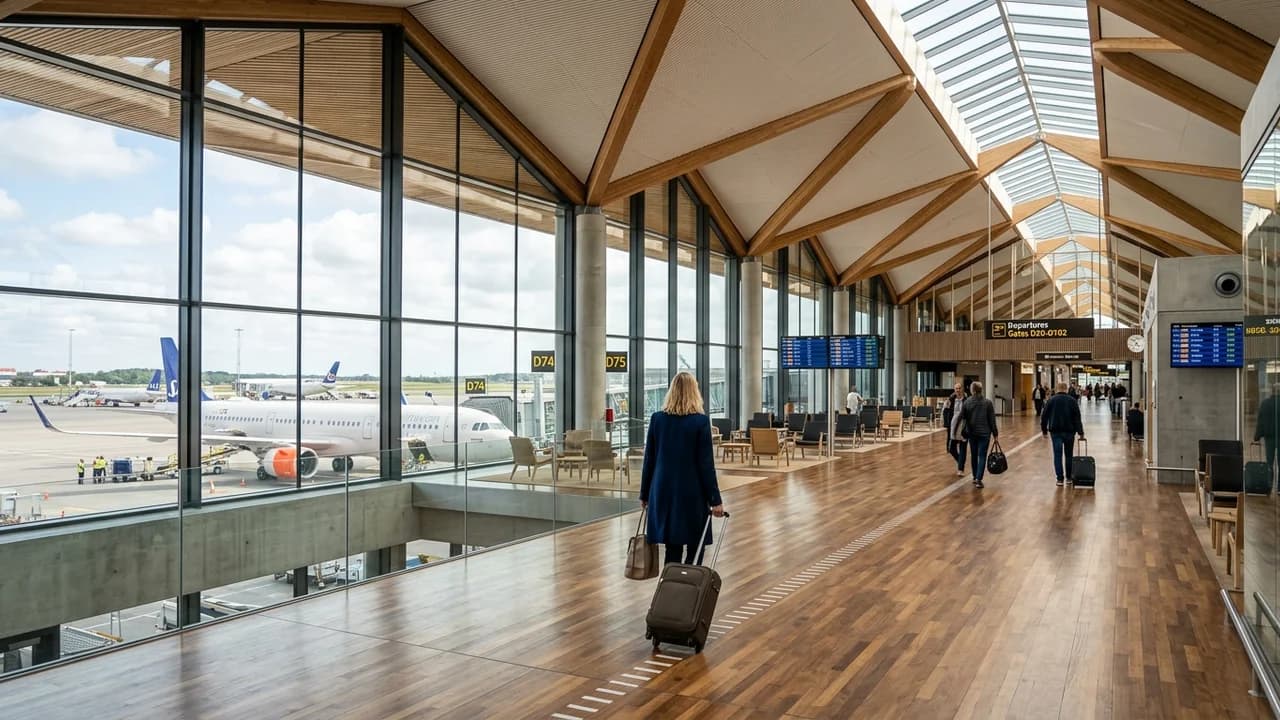International terminal interior at Copenhagen airport