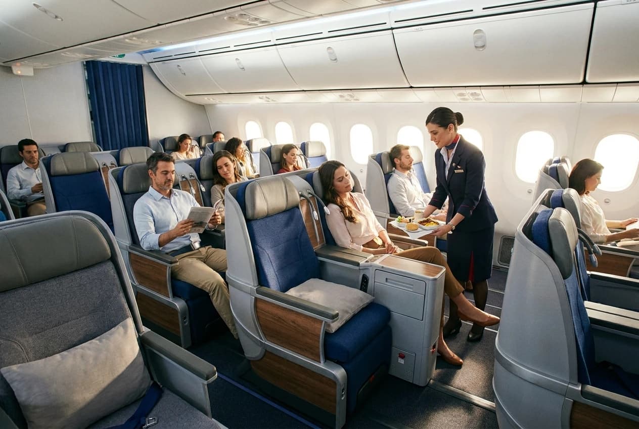 LATAM business class cabin