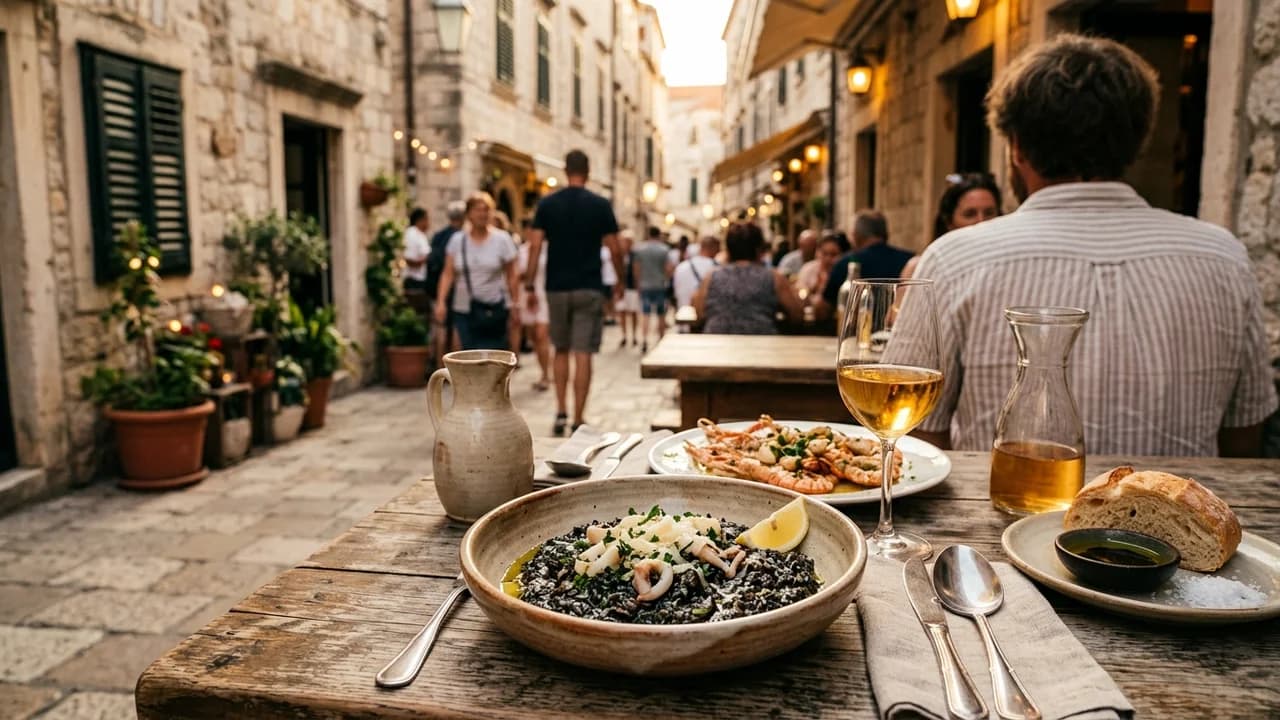 Authentic local cuisine dining experience in Dubrovnik