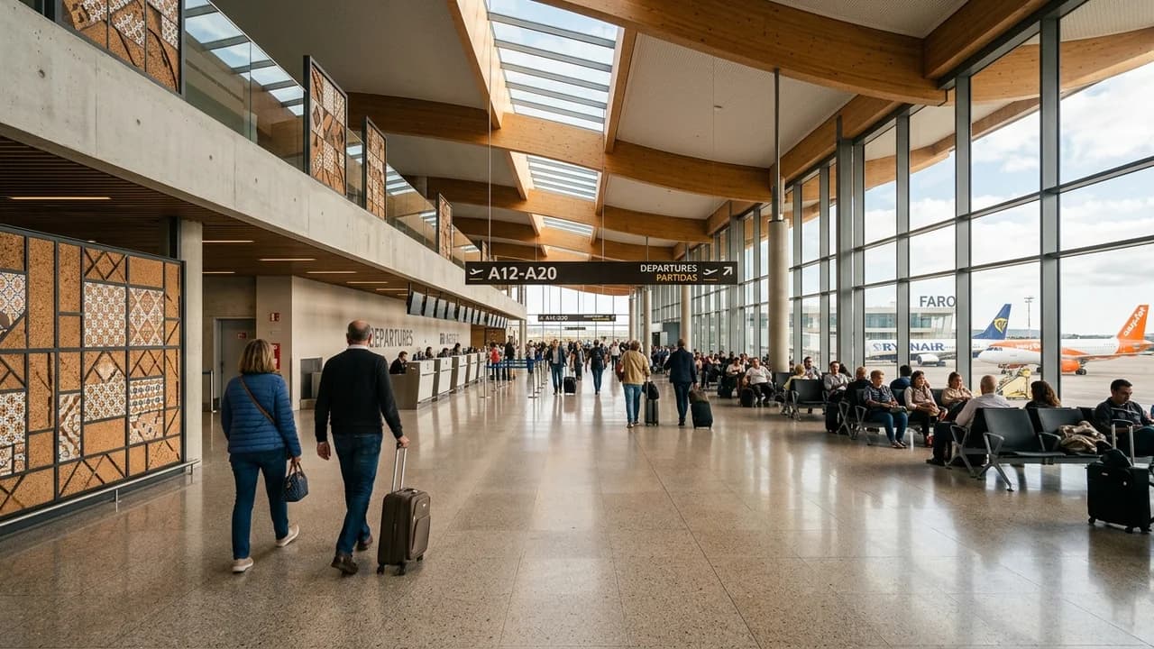 International terminal interior at Faro airport