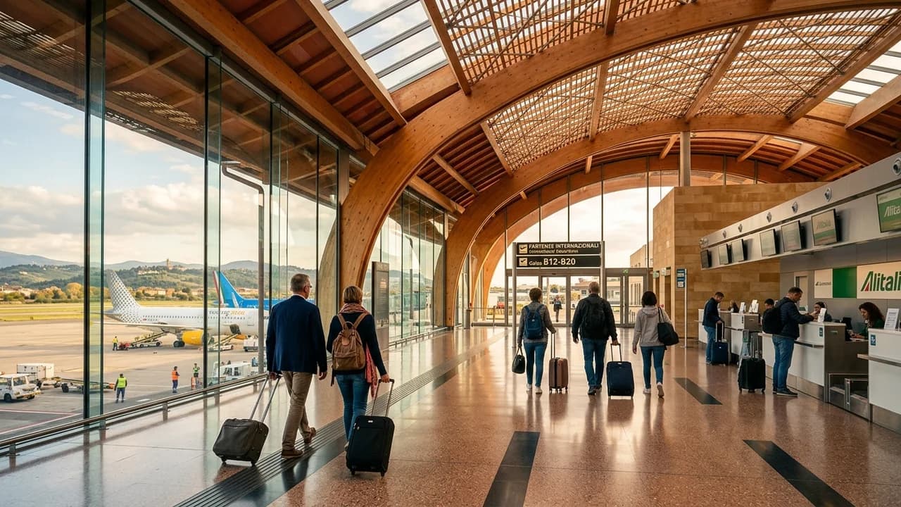 International terminal interior at Florence airport