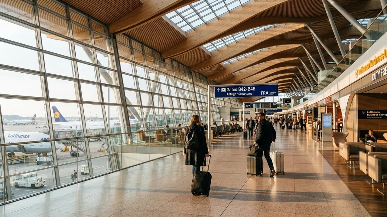 International terminal interior at Frankfurt airport