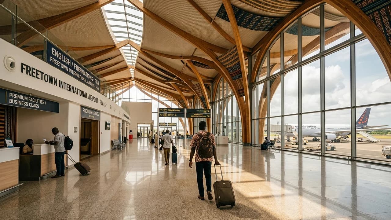 International terminal interior at Freetown airport