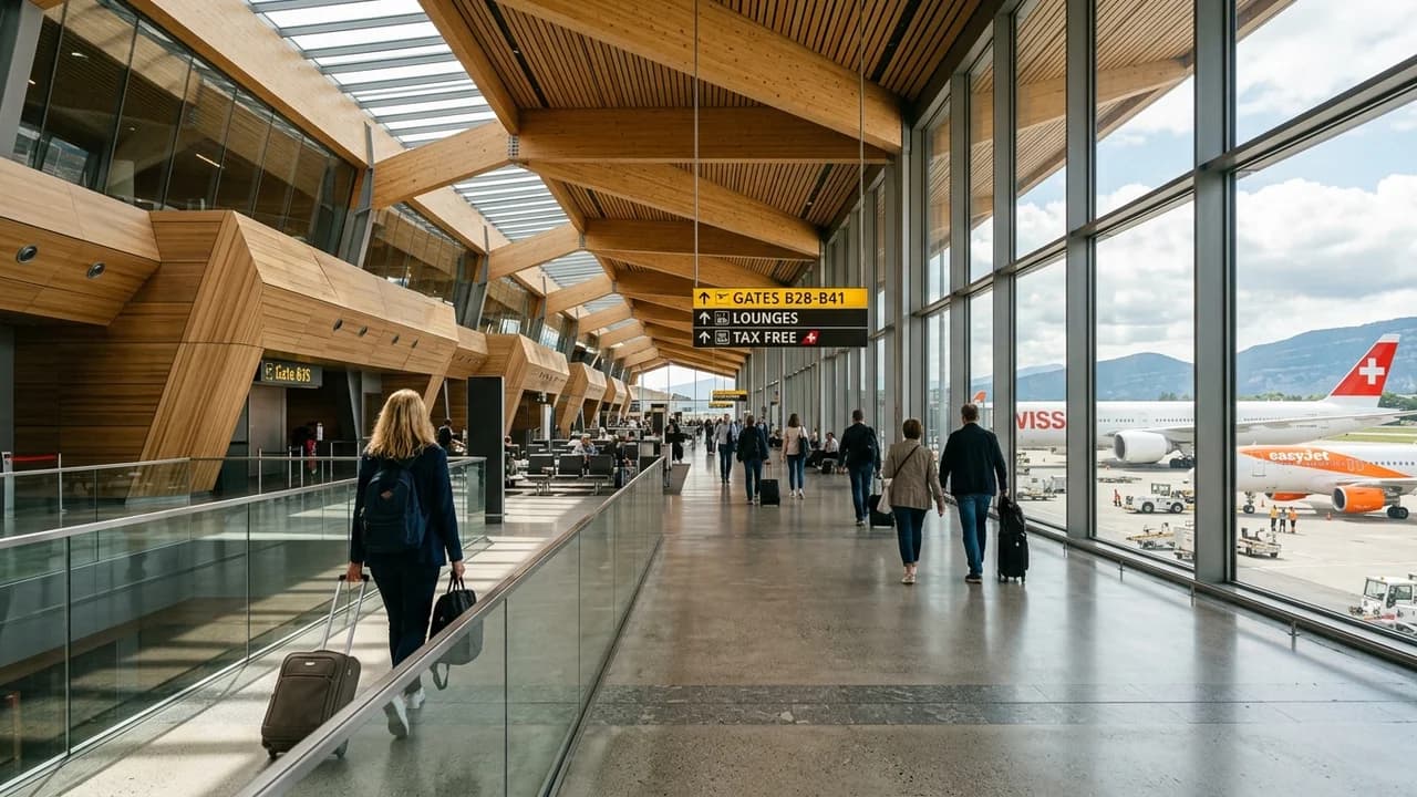 International terminal interior at Geneva airport