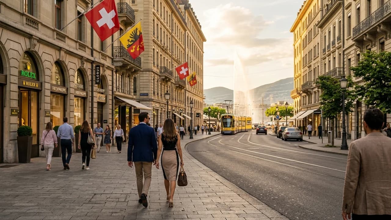 Premium shopping and leisure district in Geneva