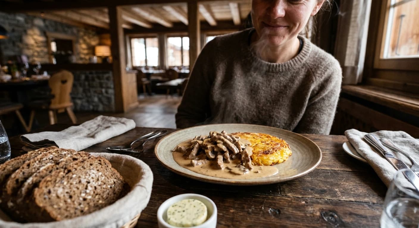 Elegant alpine fine dining with Swiss mountain views and Michelin-starred cuisine