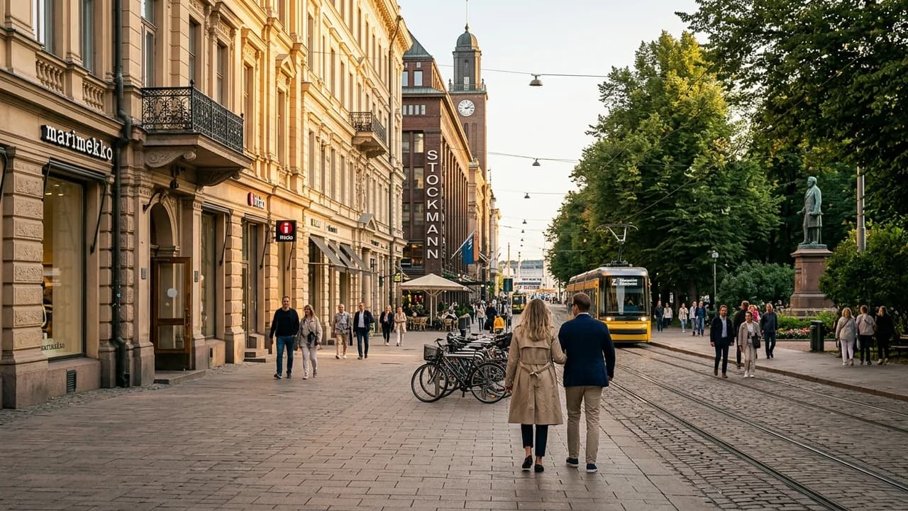 Premium shopping and leisure district in Helsinki