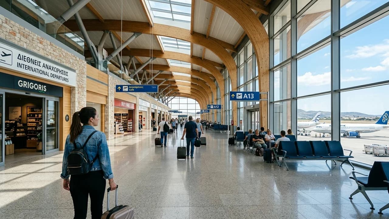 International terminal interior at Heraklion airport