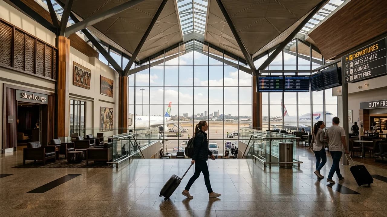 International terminal interior at Johannesburg airport