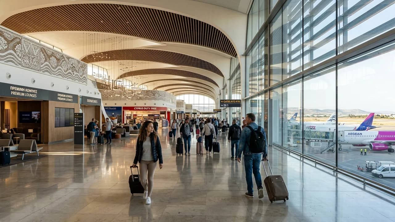International terminal interior at Larnaca airport