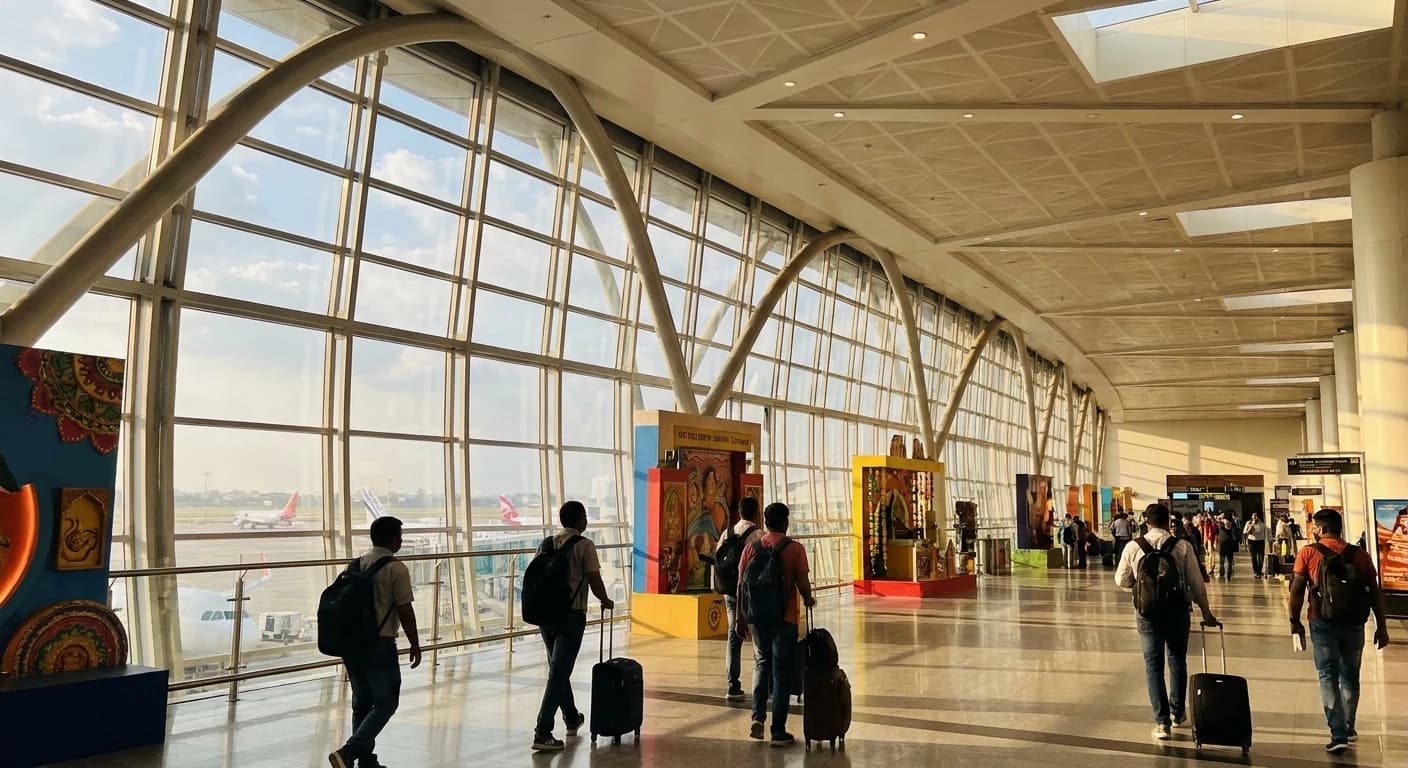 Modern terminal at Lucknow's Chaudhary Charan Singh International Airport