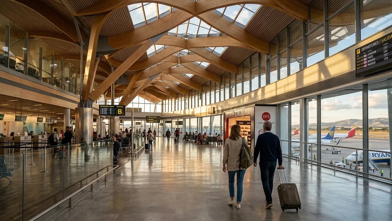 International terminal interior at Malaga airport