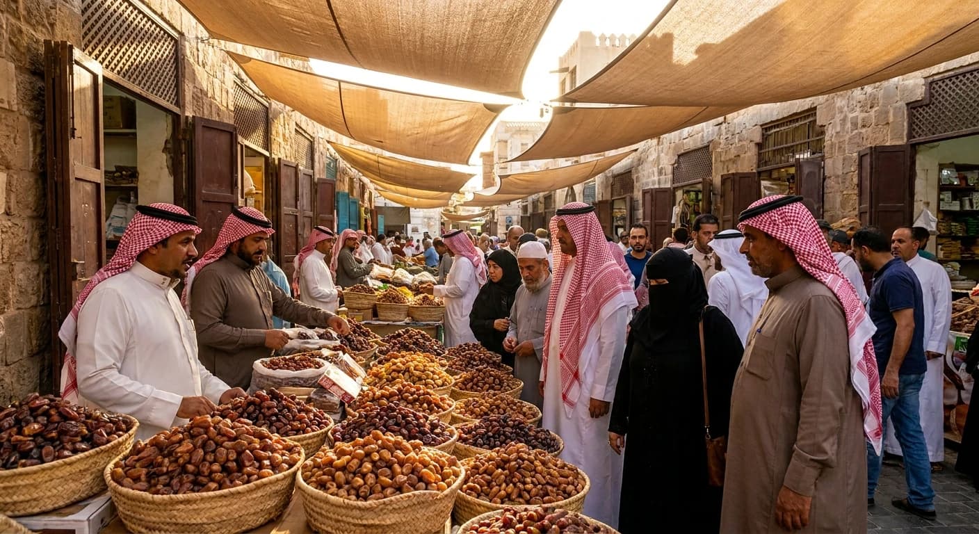 Traditional date market in Medina