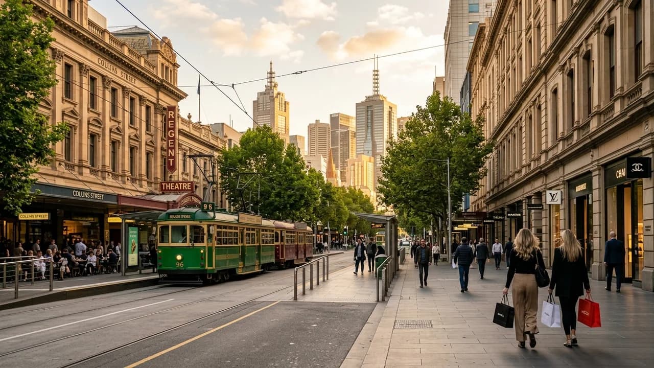 Premium shopping and leisure district in Melbourne