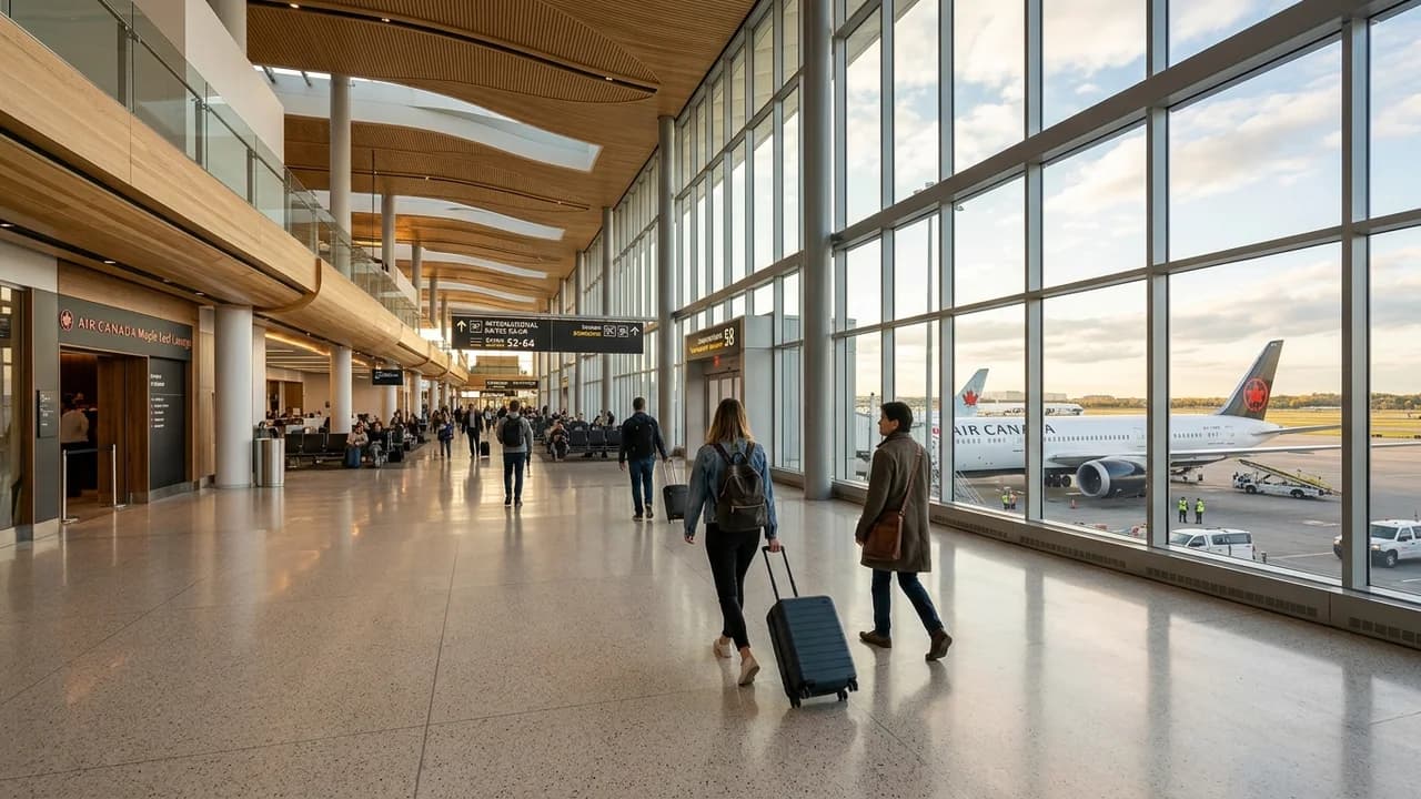 International terminal interior at Montreal airport