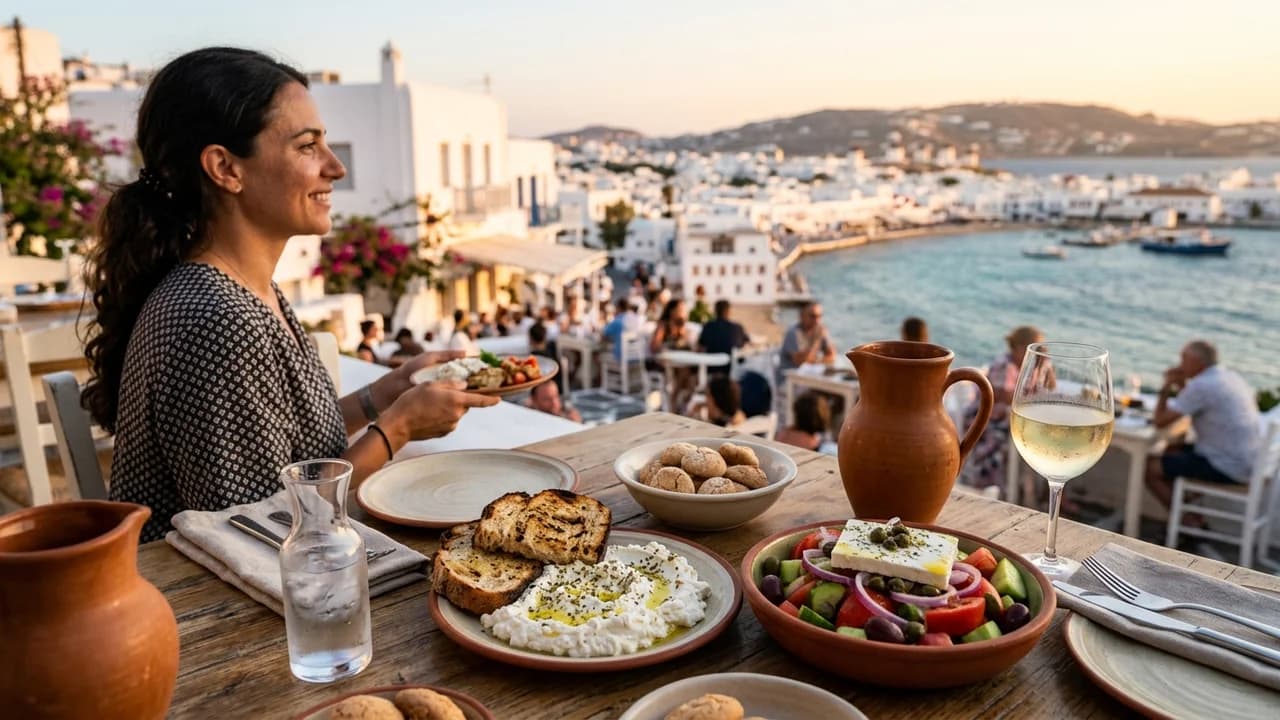 Authentic local cuisine dining experience in Mykonos