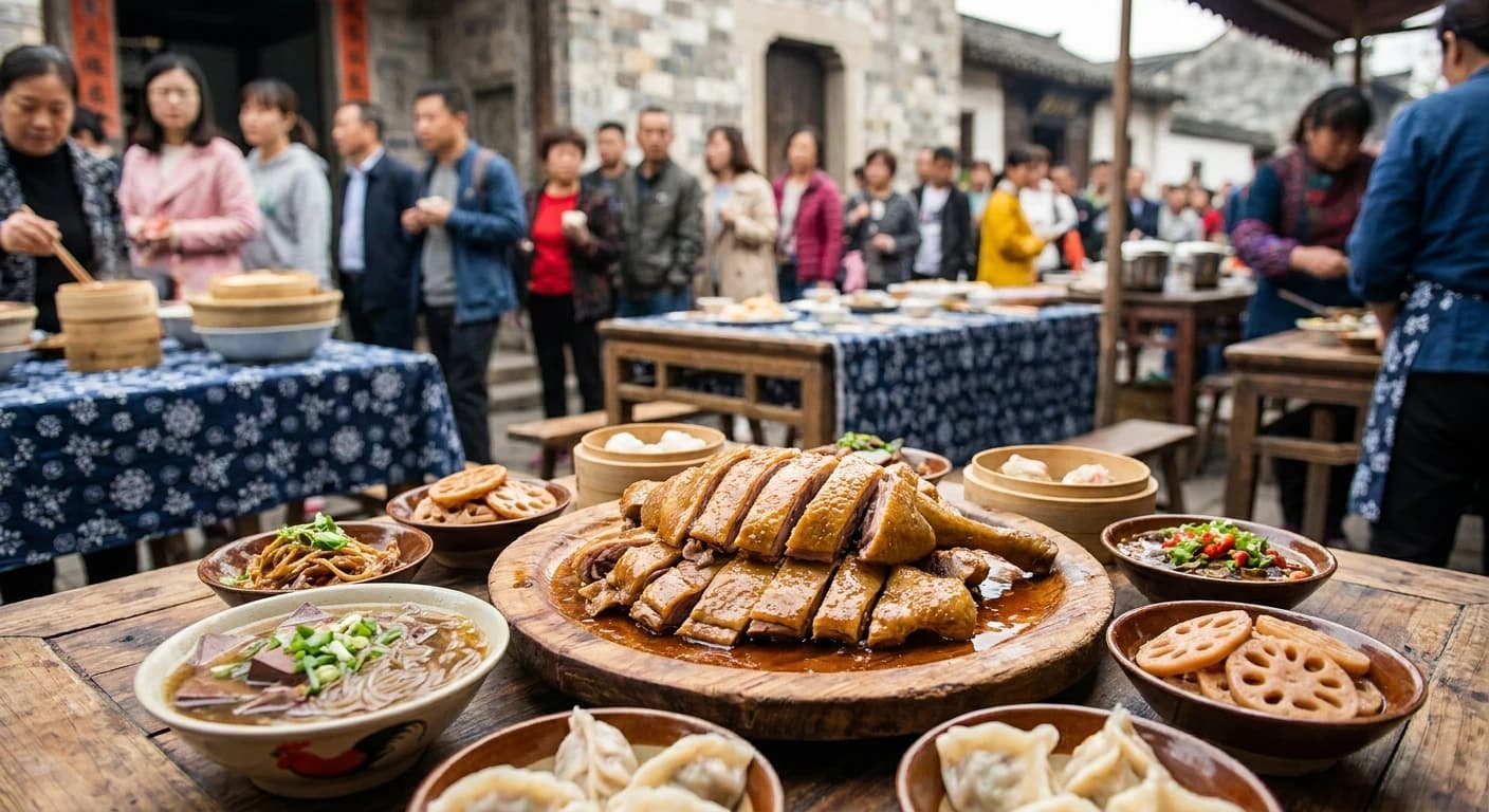 Traditional Nanjing salted duck and local specialties