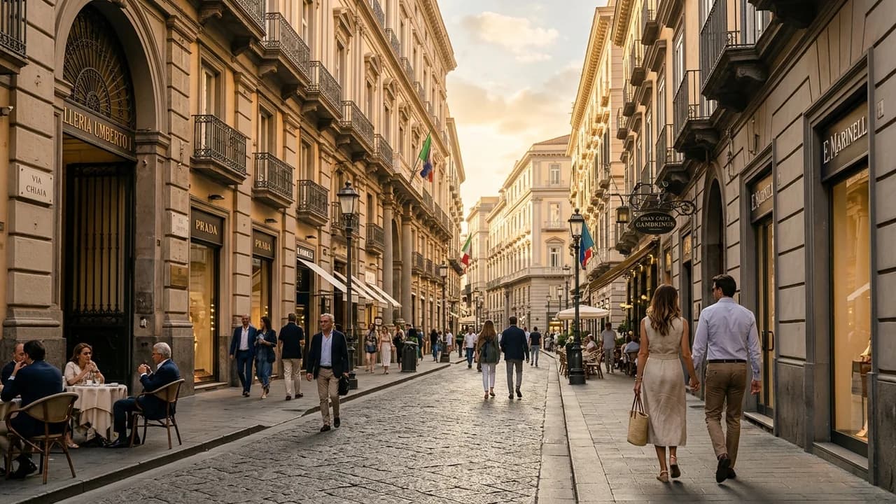 Premium shopping and leisure district in Naples