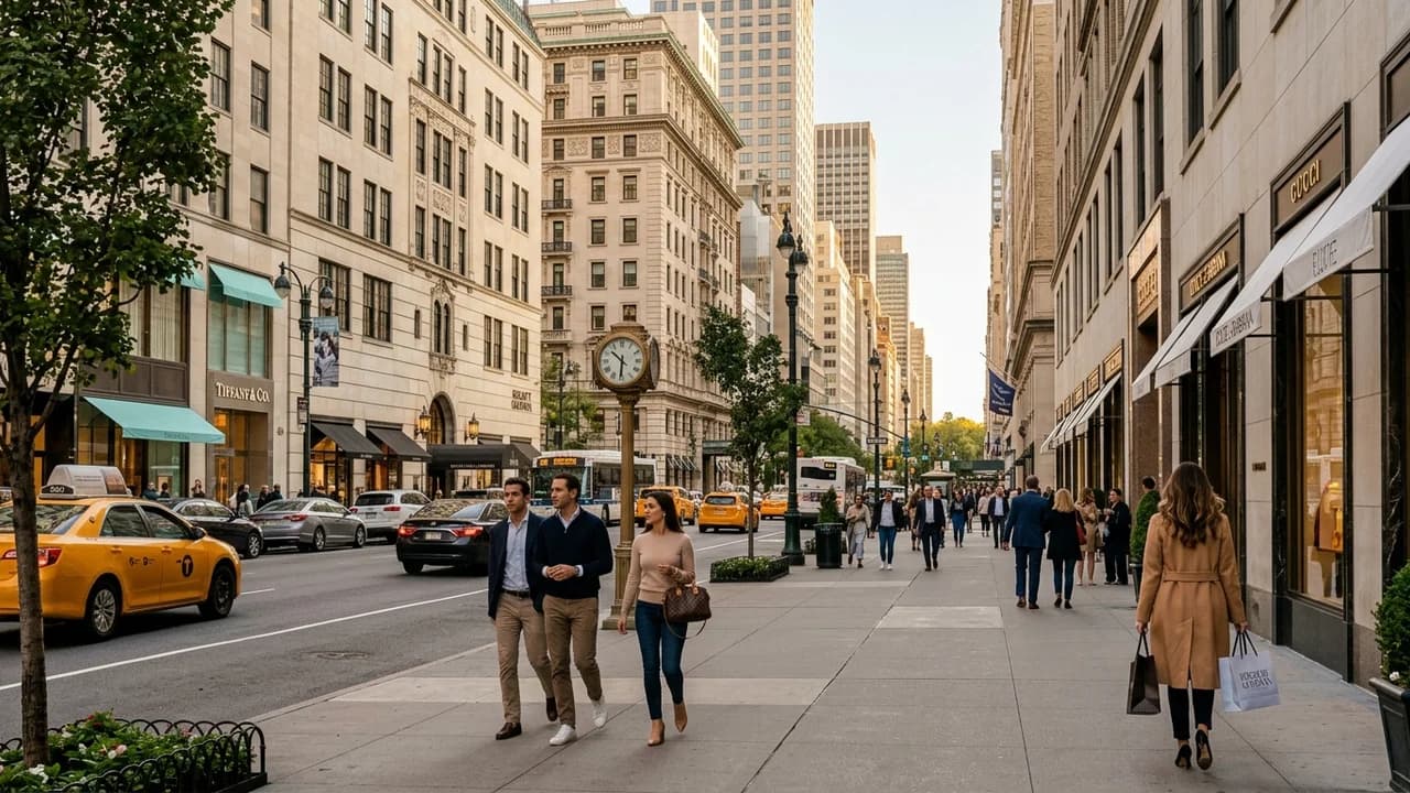 Premium shopping and leisure district in New York