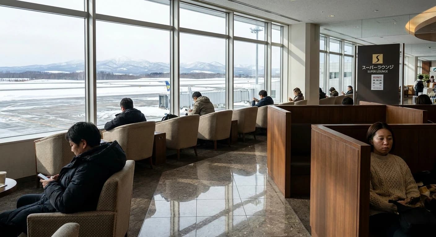 New Chitose Airport international terminal arrivals hall in Hokkaido, Japan